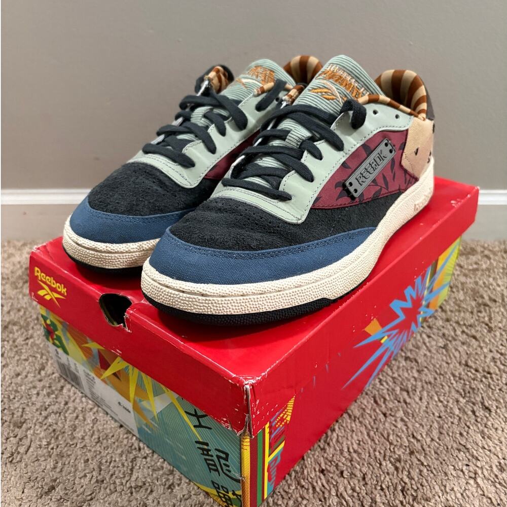 2021 Reebok x Kung Fu Panda Club C 85 Patchwork GZ8634 Men's Size 9 OG Box